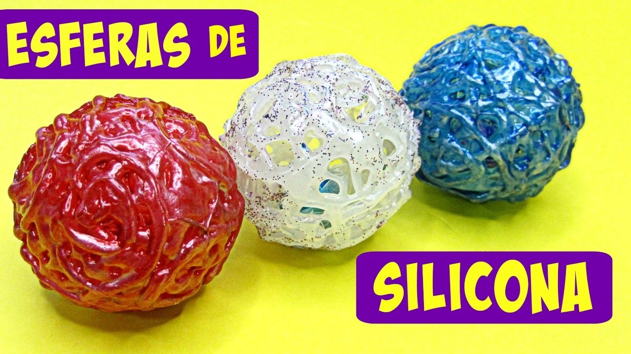 Divertidas esferas o pelotas de silicona caliente.