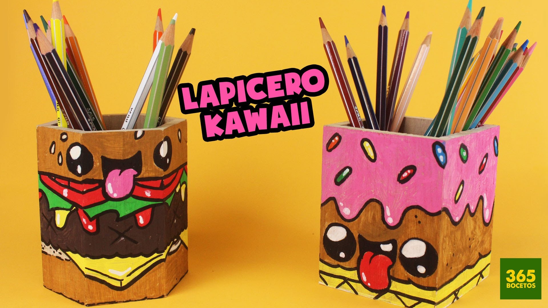 LAPICEROS DECORADOS KAWAII - Organizador de escritorio decorado con marcadores