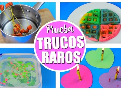 PROBANDO TRUCOS RAROS | DIYS | WEIRD DIYS TESTED!