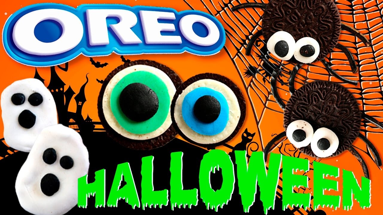 Recetas OREO para Halloween * Ideas de SNACKS con galletas oreo y PRETZELS