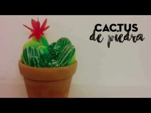 Como hacer un cactus de piedra - tutorial para decoración