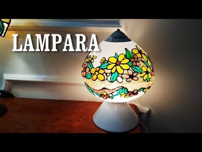 Lampara de imitación tiffany reciclando - IMITATION TIFFANY LAMP