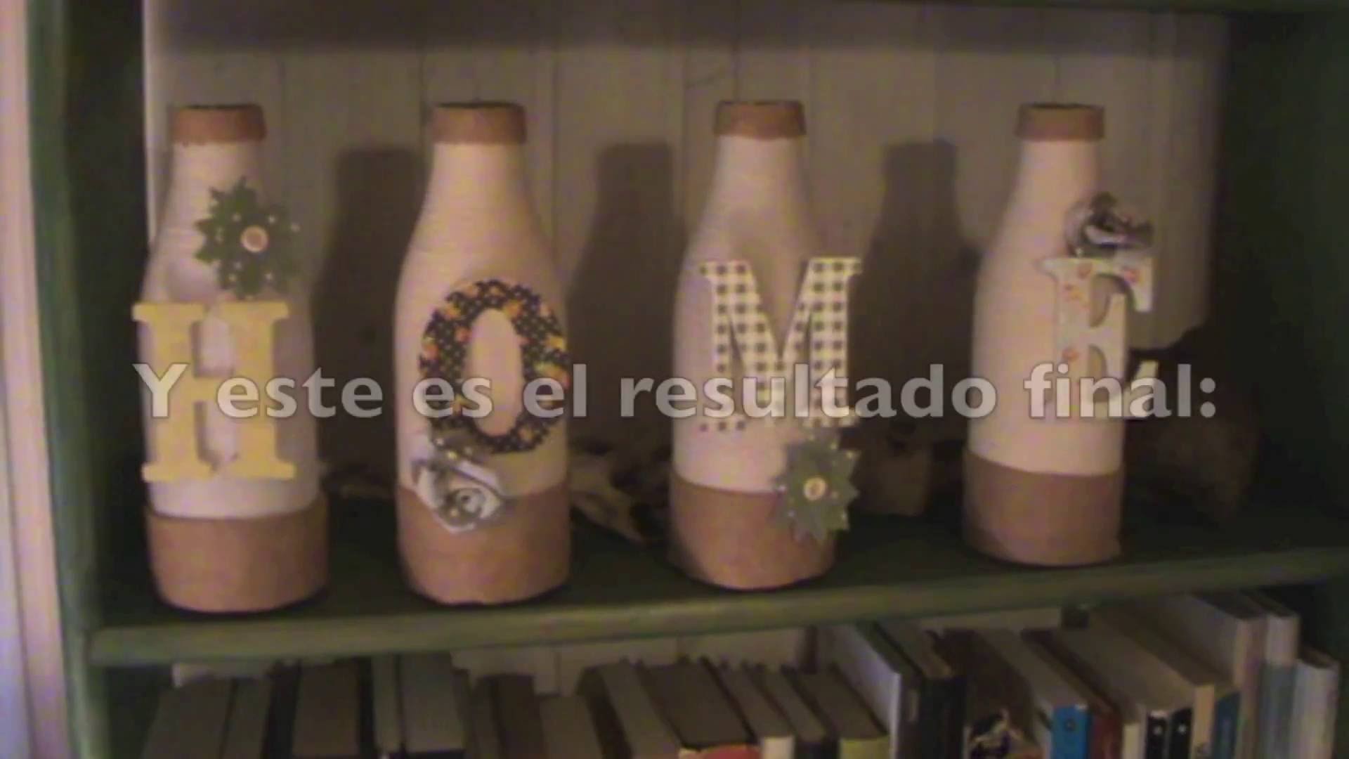 Reciclaje de botellas de cristal