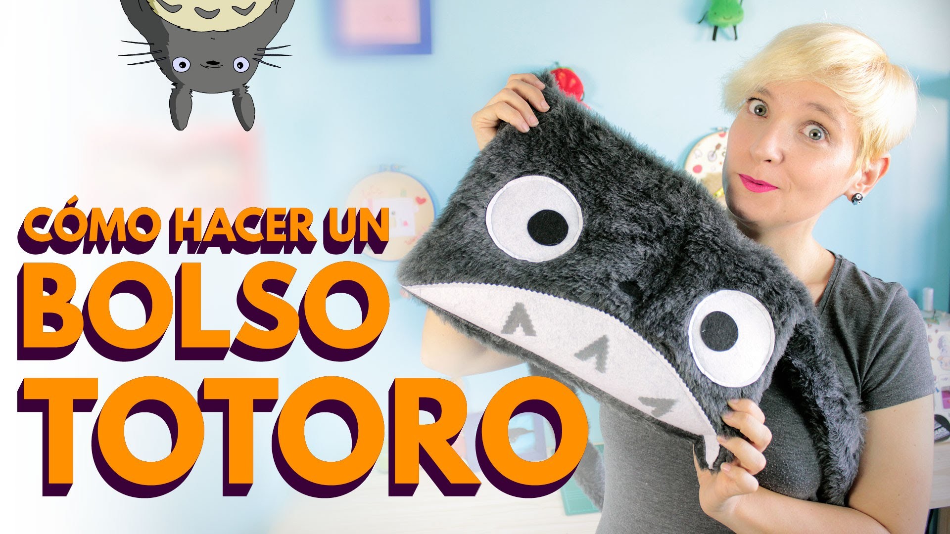 Regreso a clases: Cómo hacer bolsos de tela de Totoro ♥ (mochila bandolera o messenger bag)