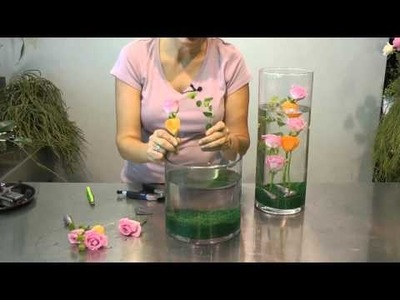 Trabajo floral: Flores con agua