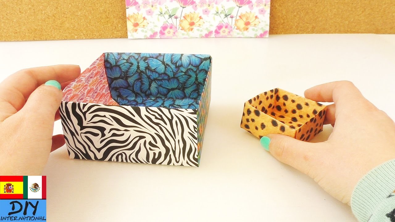 Caja en 4 colores | Origami | Caja para regalo