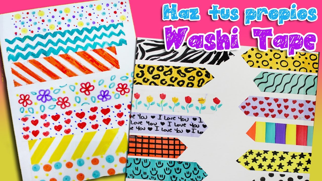 Cintas Decorativas Fáciles de Hacer, Haz tus Washi Tape con 3 simples materiales