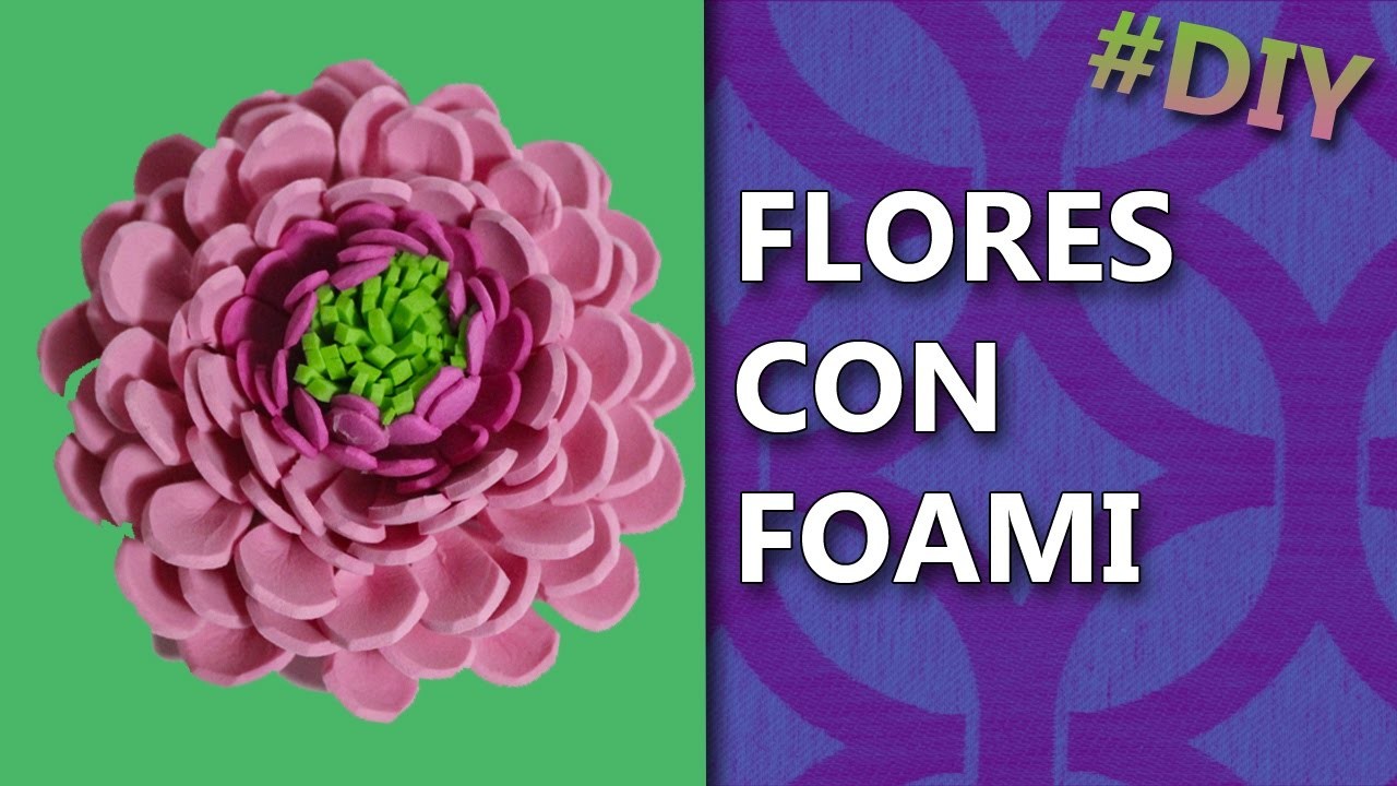 COMO HACER FLORES DE FOAMI | Manualidades flores