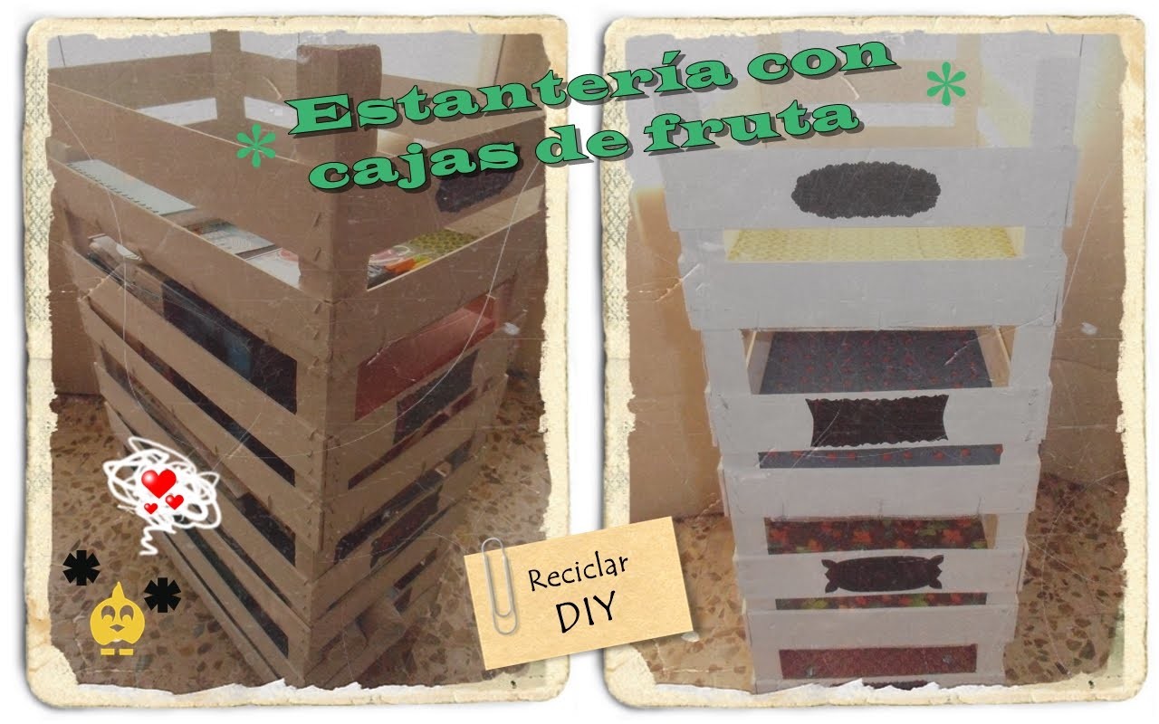 DIY: Estantería hecha con cajas de fruta