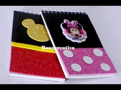Libretas de minnie y mickey mouse - decora tus cuadernos de mickey & minnie mouse