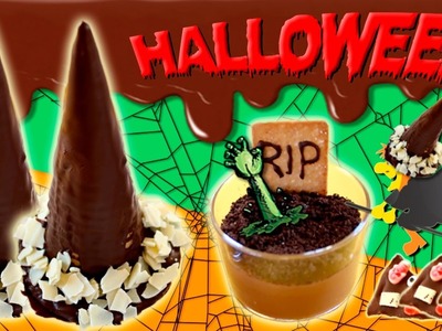 RECETAS para HALLOWEEN * 3 ideas DULCES de halloween con CHOCOLATE