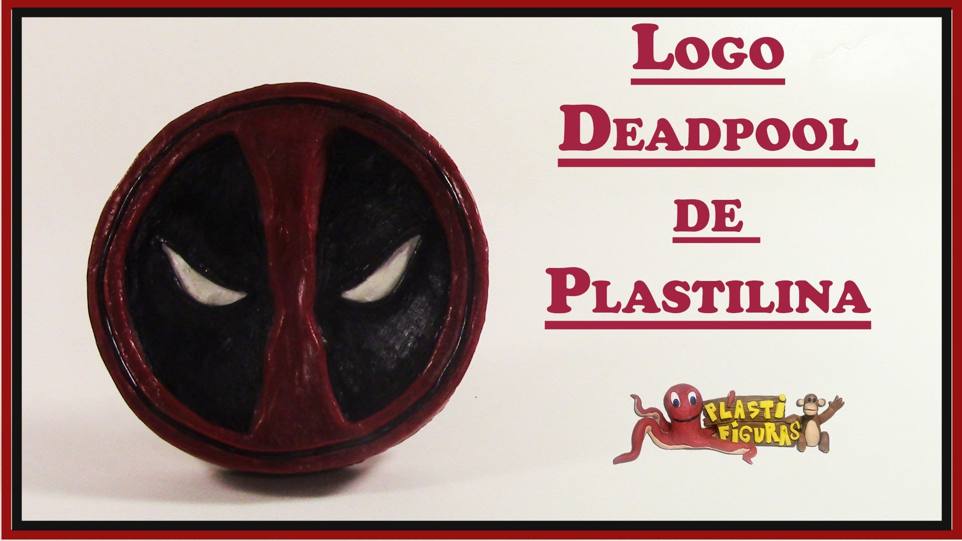 Como Hacer Logo Deadpool de Plastilina.Porcelana Fria.How To Make Deadpool Logo with Plasticine