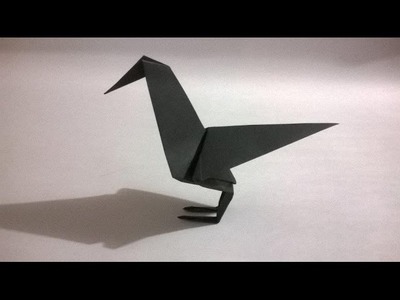 COMO HACER UN CUERVO DE PAPEL - How to make a paper crow