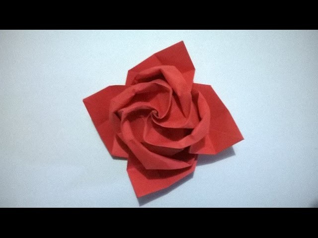 COMO HACER UNA ROSA DE PAPEL - Origami Paper Rose