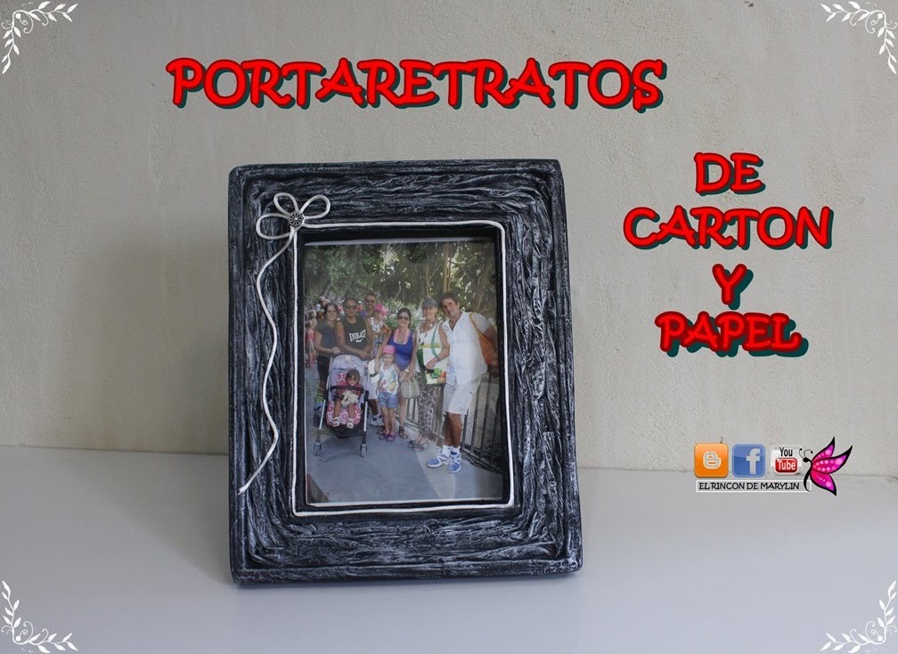 Portafotos de carton y papel - Picture frame cardboard and paper