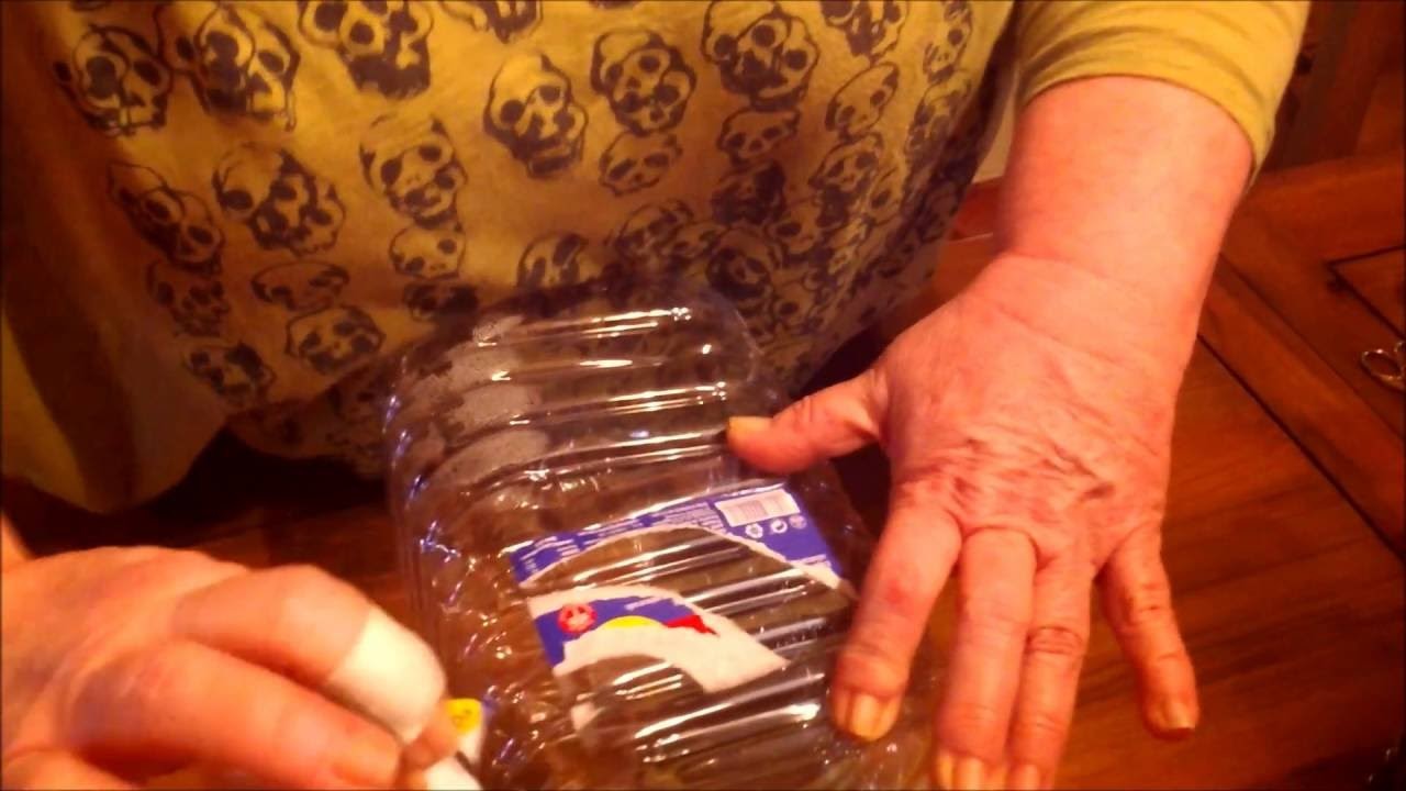 Botellas de 5 litros de agua como maceteros