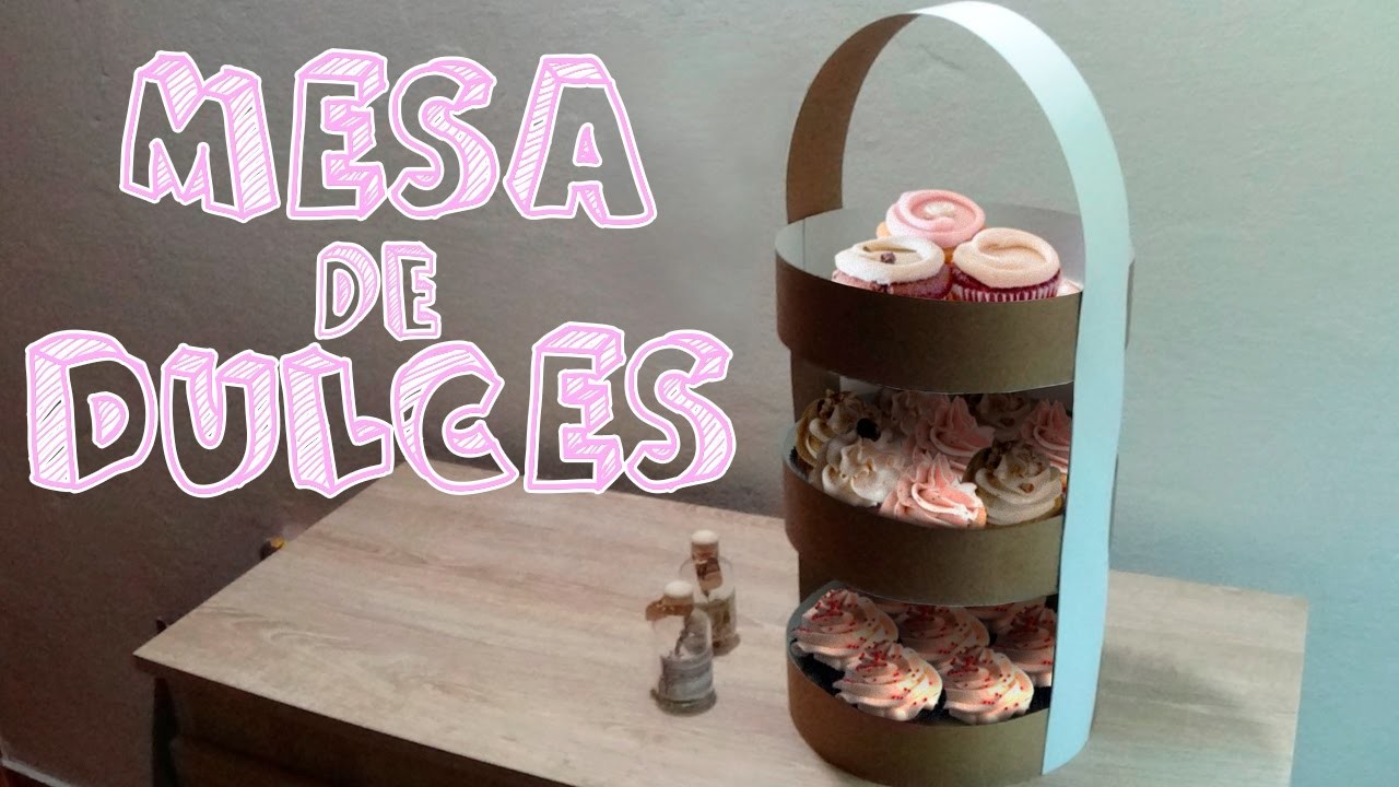 Centro de mesa vintage para cupcakes│Candy Bu