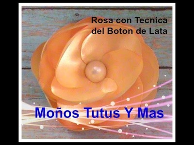 ROSA CON LA TECNICA DEL BOTON DE LATA Paso A Paso ROSE BUD WITH THE BUTTON TECHNIQUE Tutorial