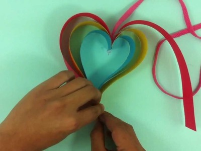 Adorno en forma de corazón de papel - Manualidad para San Valentín