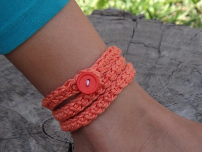 Crochet ankle bracelet