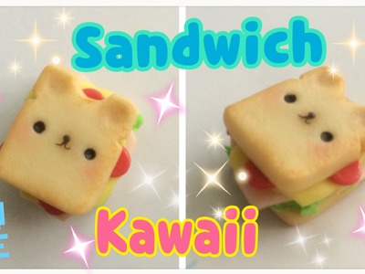 Sandwich Kawaii De porcelana fría. Manualidades Kawaii Fáciles
