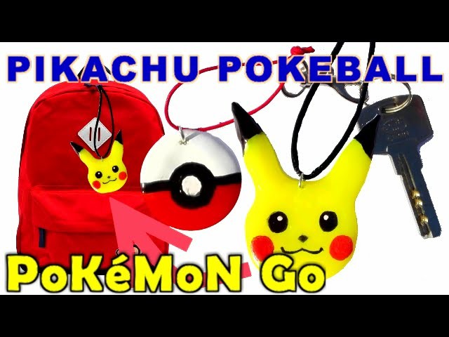 POKEMON GO Pikachu  Pokeball llavero colgante movil mochila como se hace - Manualidades Ahora