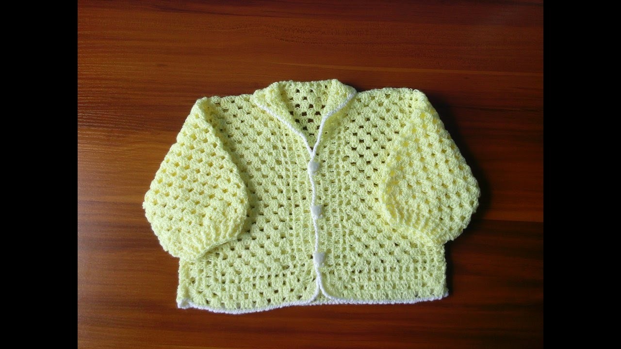 Suéter de bebé desde recién nacido a 1 año parte 1