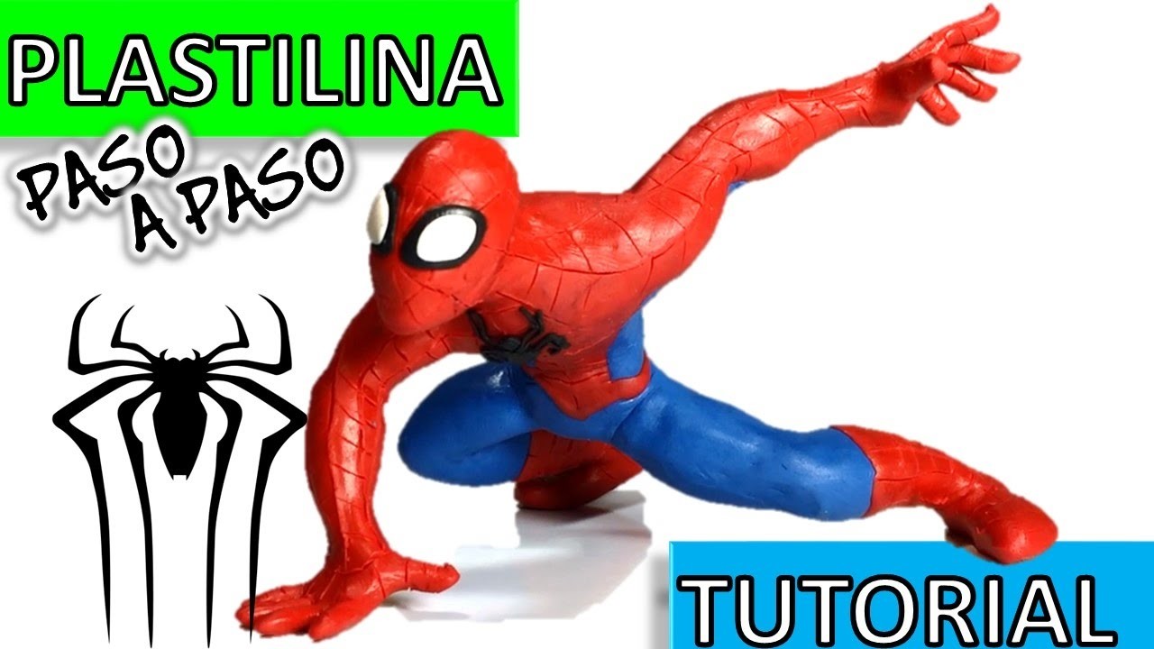 Como hacer a Spiderman.Hombre araña  de Plastilina. How to make a Spiderman with clay