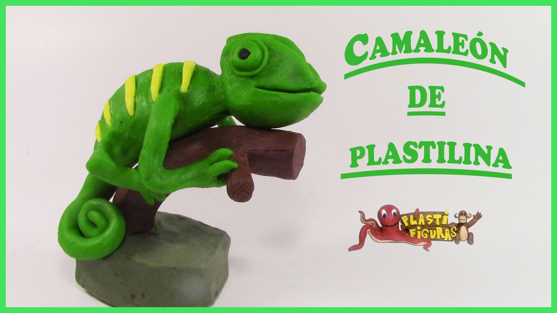 Como Hacer a un Camaleón de Plastilina. Porcelana Fria. How to make Chameleon with clay