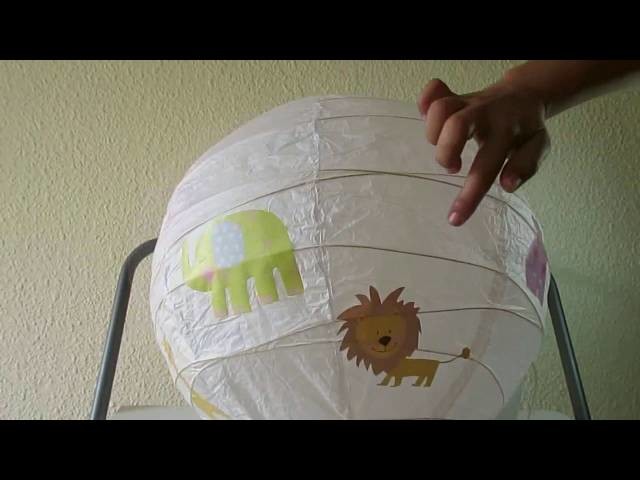 Cómo hacer una lámpara infantil de papel