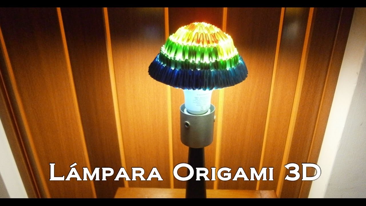 Lámpara Hongo De Papel Con Origami Modular 3D