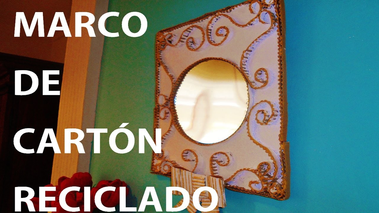 MARCO DE CARTON RECICLADO. Framework of recycled cardboard.
