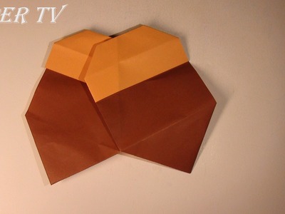 [Paper TV]  Origami acorn 도토리 종이접기 折り紙 どんぐり como hacer acorn  de papel bolota de papel