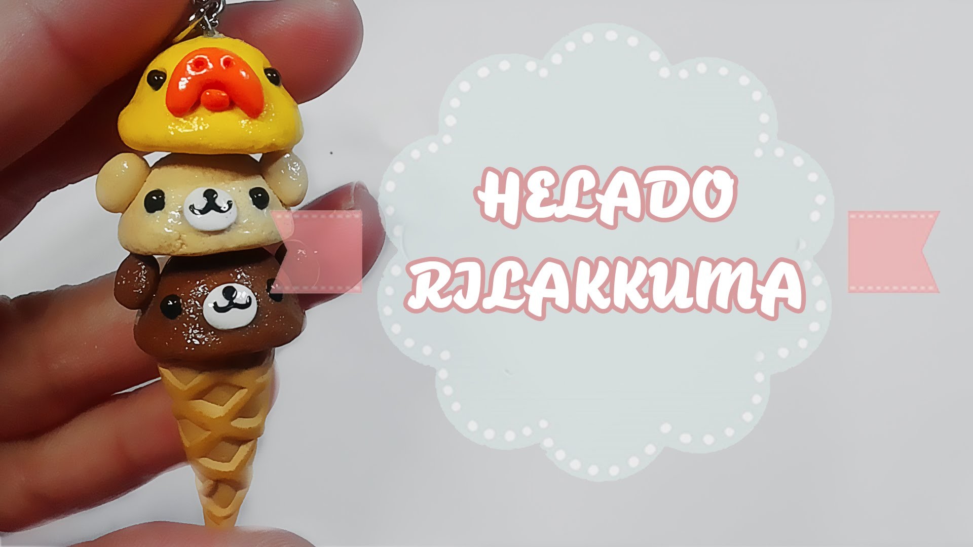 Helado de Rilakkuma Polymer Clay Tutorial | Fimo | Porcelana |