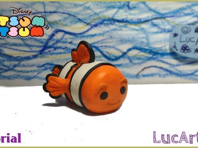 Nemo Tsum Tsum Polymer Clay Tutorial. Nemo con porcelana fría-plastilina. Finding Dory DIY