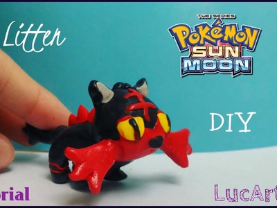Pokémon Litten Polymer Clay Tutorial. Litten con porcelana fría - plastilina