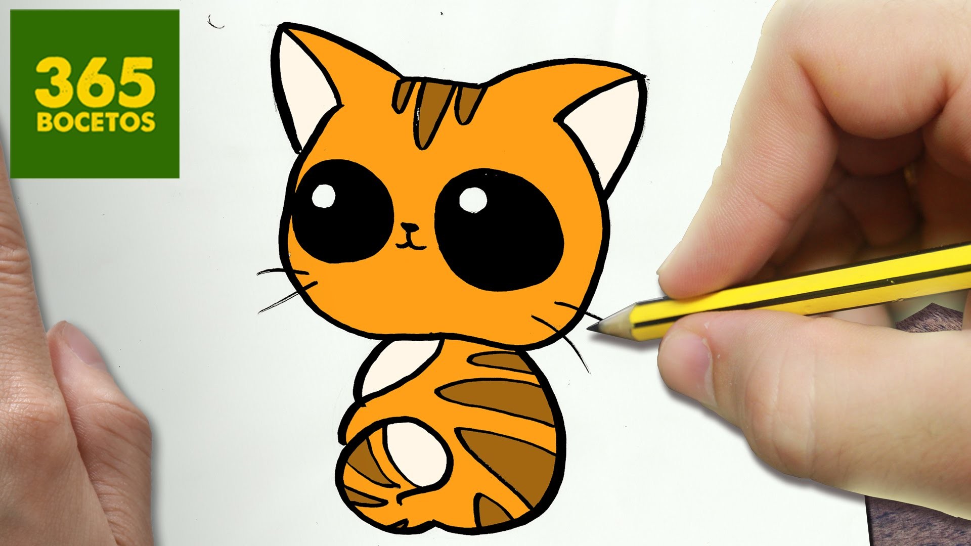 COMO DIBUJAR GATO KAWAII PASO A PASO - Dibujos kawaii faciles - How to draw a cat