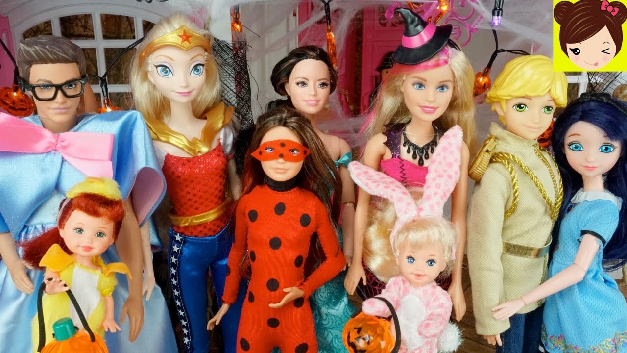 Fiesta de Halloween en Casa de Barbie y Ken con - Las Bebes, Elsa, Ladybug, Spiderman y Raquel