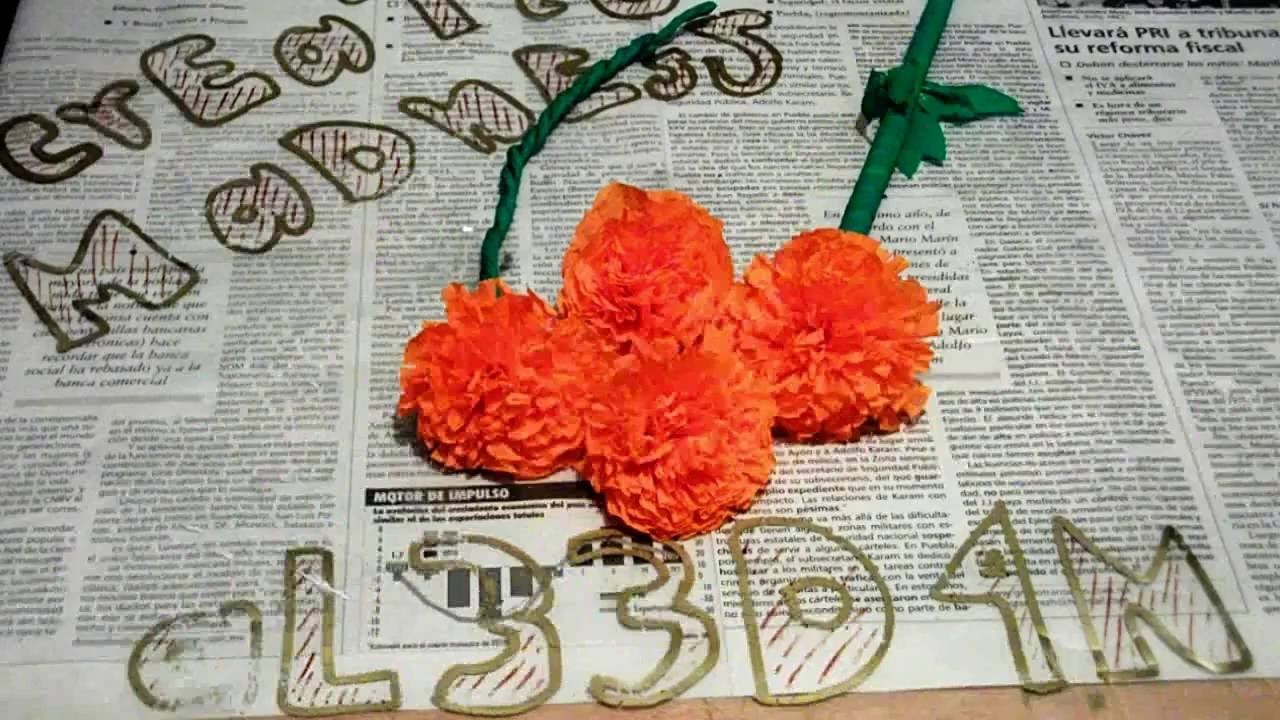 Flores de cempasúchil || cómo hace flor de cempasúchil divertidas || Flores para día de muertos