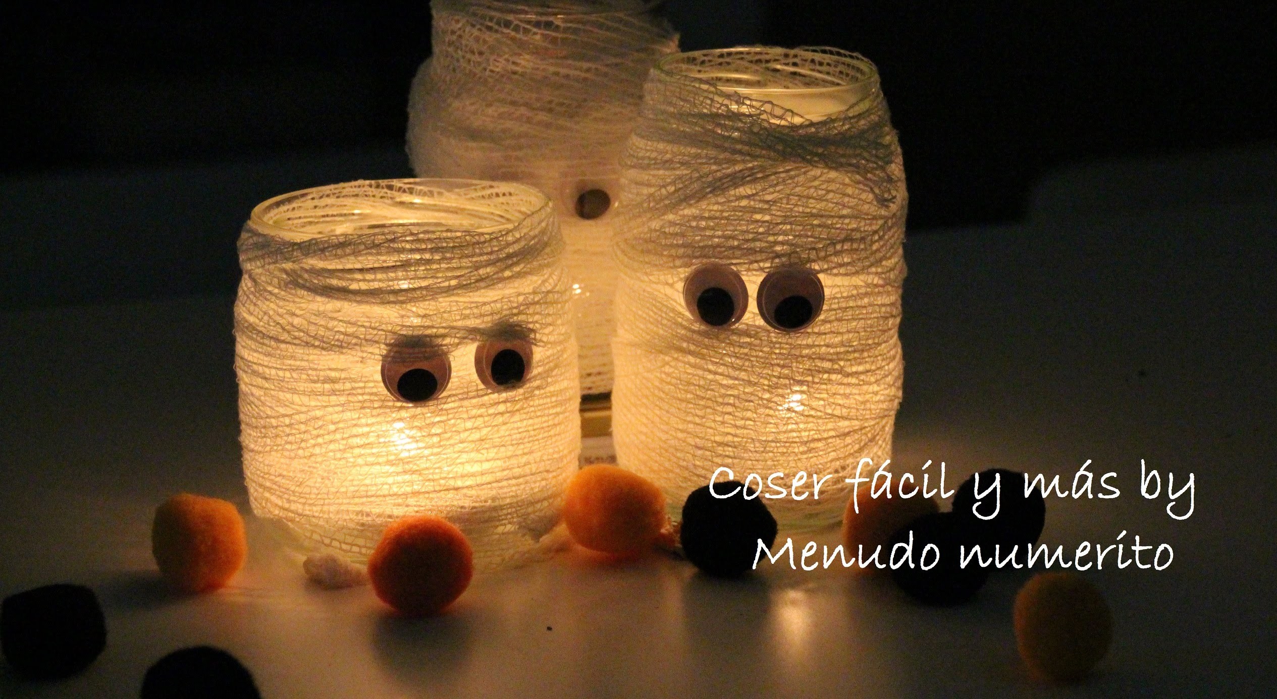 Ideas para decorar Halloween: velas de momia