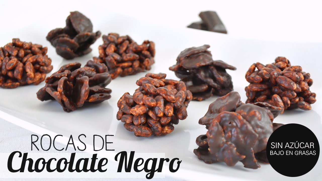 Postres Saludables Sin Horno: Rocas de Chocolate Negro | 2 ingredientes |