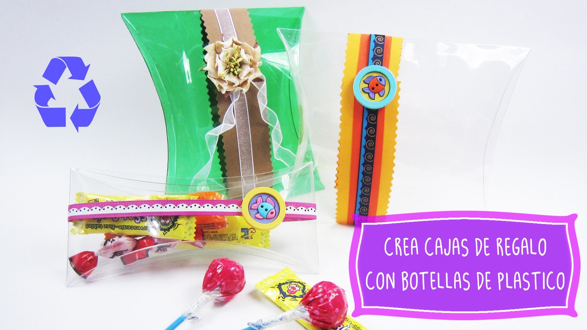 Crea una caja de #regalo con una botella de plastico ♻