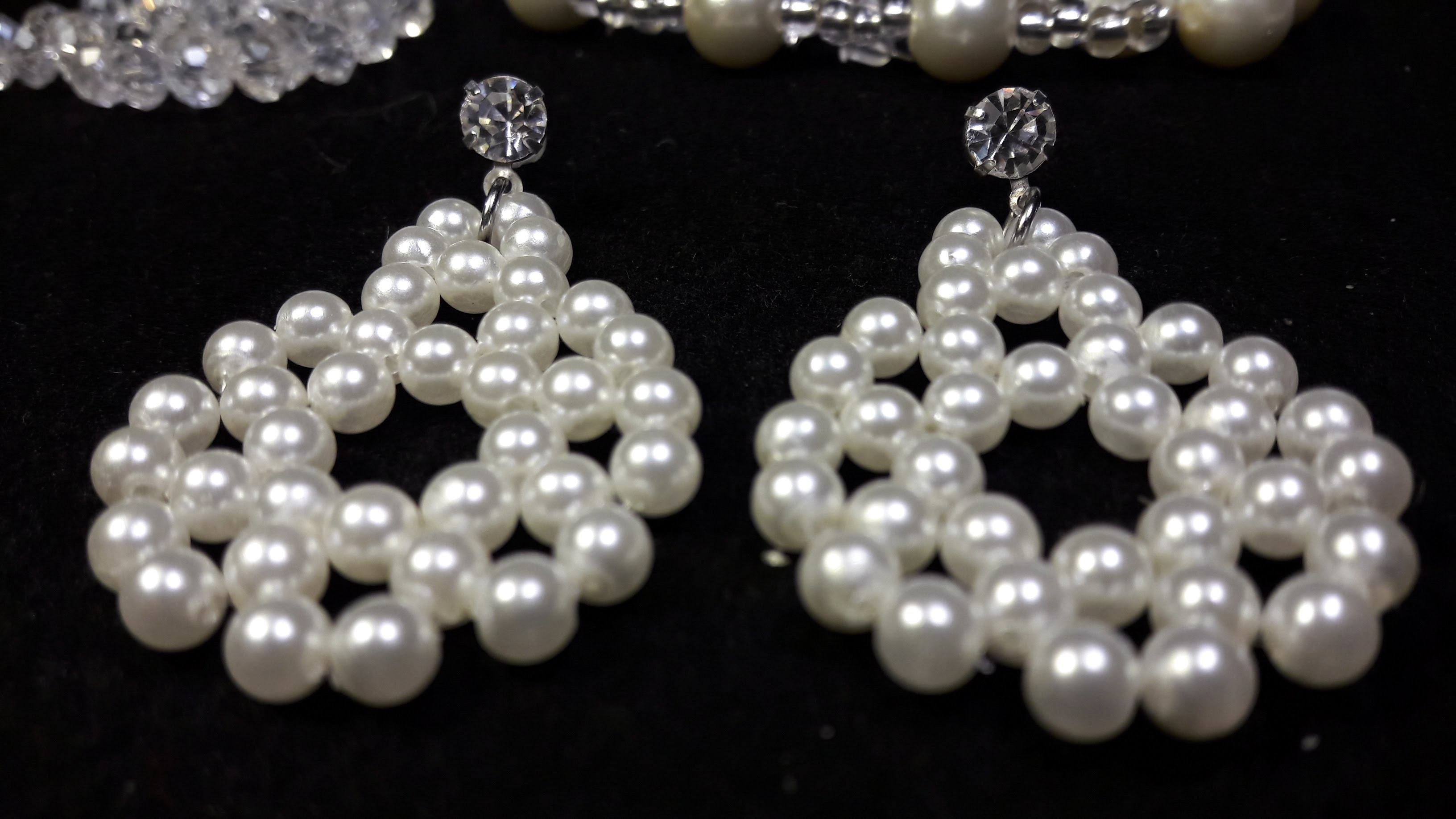 Elegante y fácil aro de perlas. Clase#21