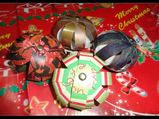 Como hacer Bolas de papel para el arbol de navidad