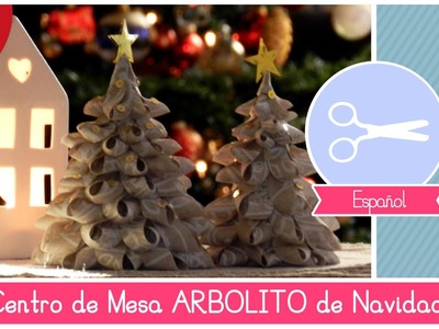 Manualidad DIY Centro de Mesa Navideño: como hacer Arbolitos de Navidad de Tejido