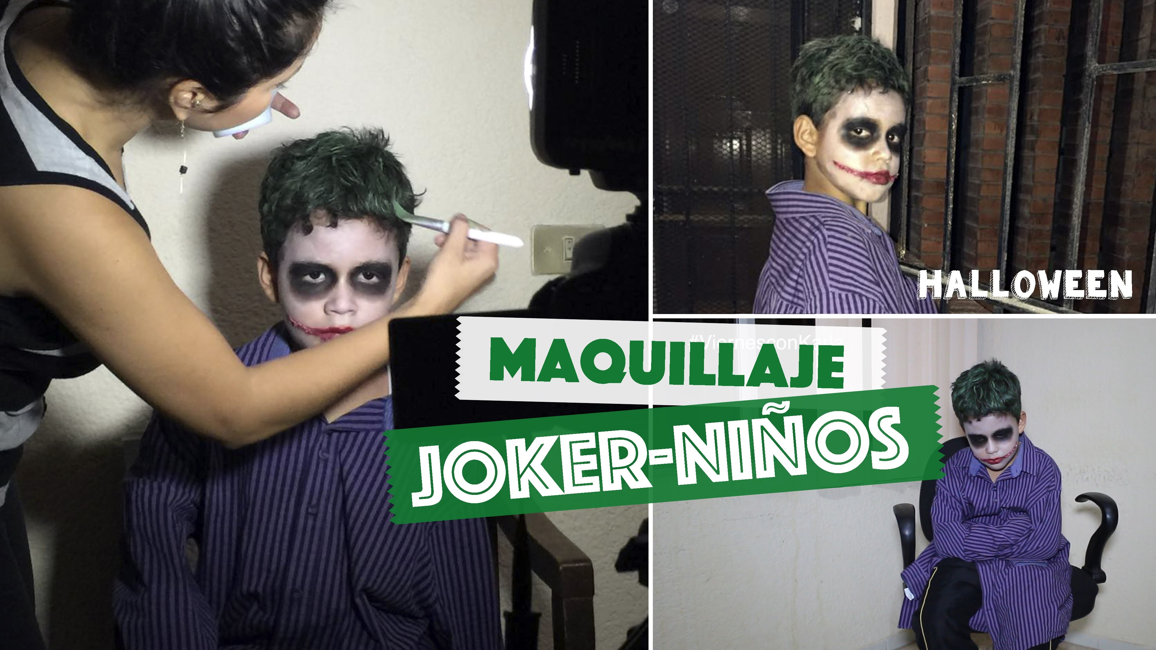 Maquillaje Joker. Guasón para Niños Fácil - Halloween | #ViernesconKarla :) - Fem Life