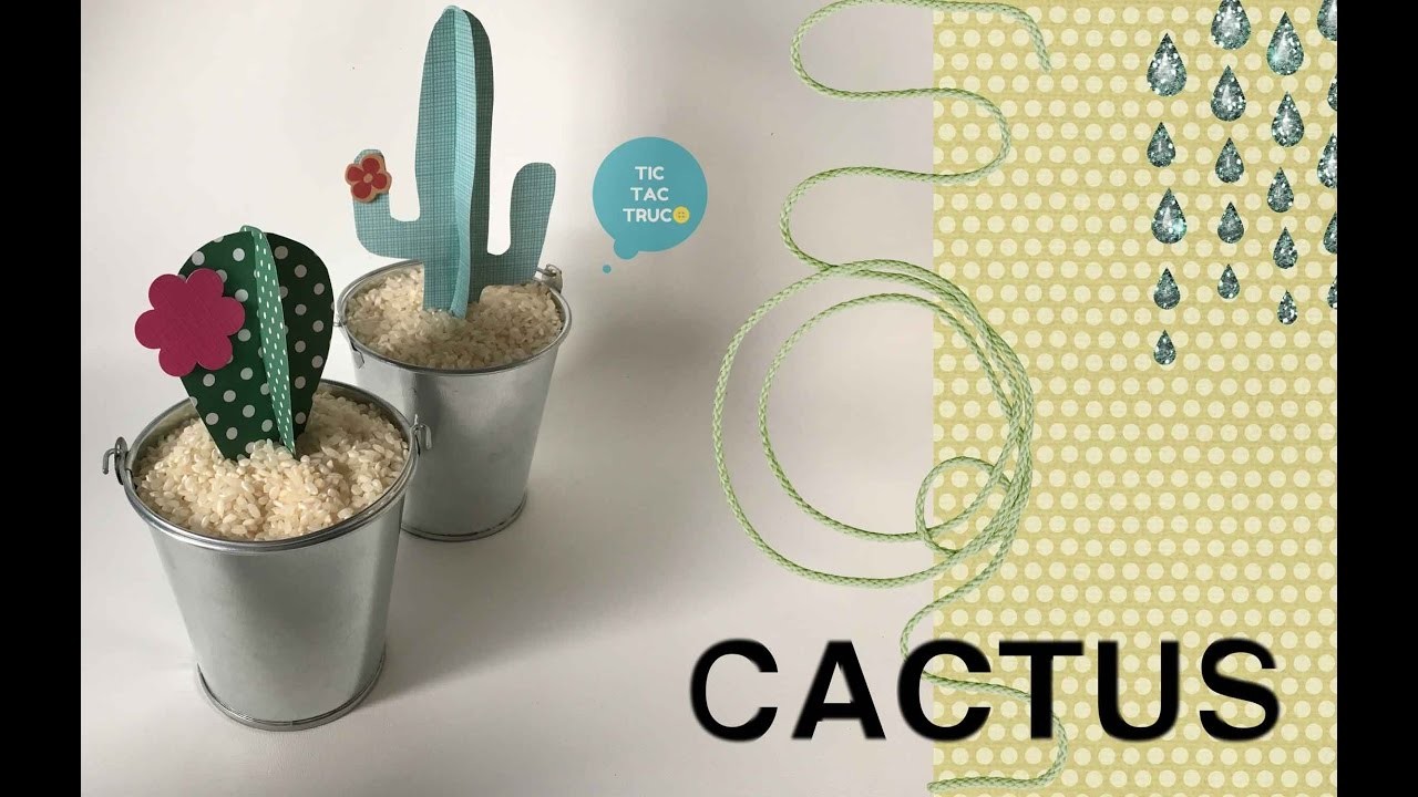 Cactus de cartulina para decoración