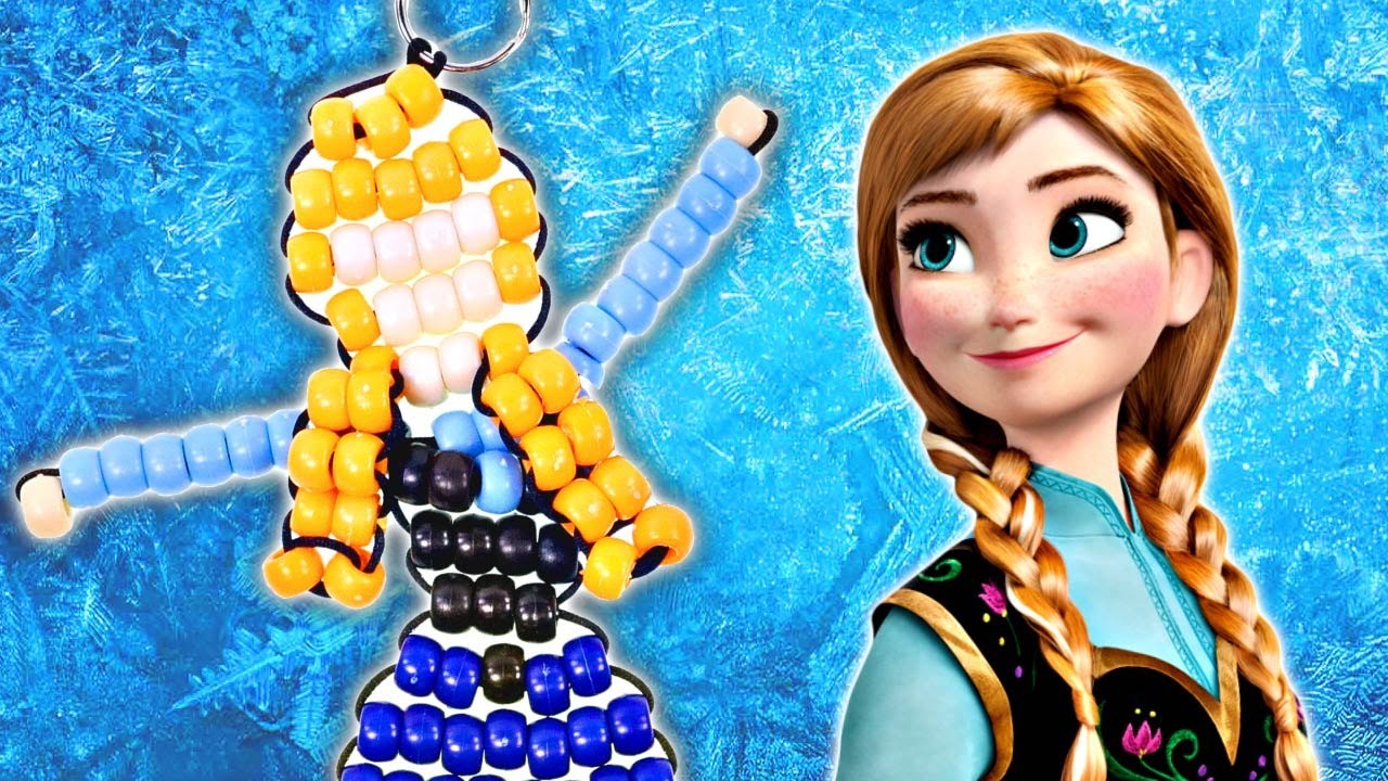 Como Hacer un Llavero de Beads de la Princesa Anna de Frozen ❅ Disney Manualidades DIY