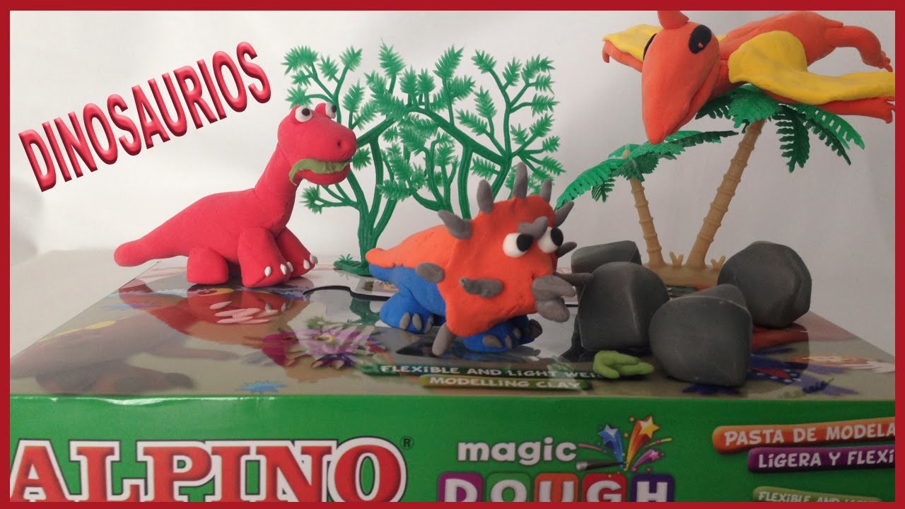 Dinosaurios 2ª parte. Con masa de modelar Alpino, parecida a Play Doh