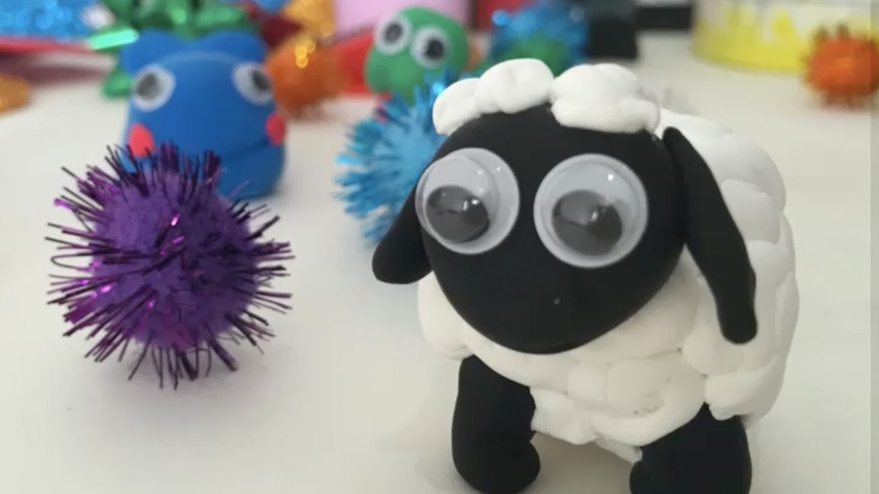 Play doh juguetes con plastilina haz una oveja en 10 minutos paso a paso